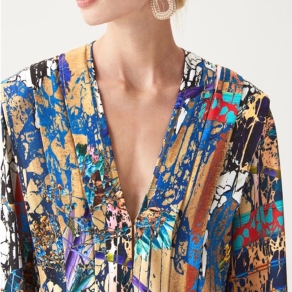 H&M Studio Collection Print Kaftan Dress - Picture 2 of 4